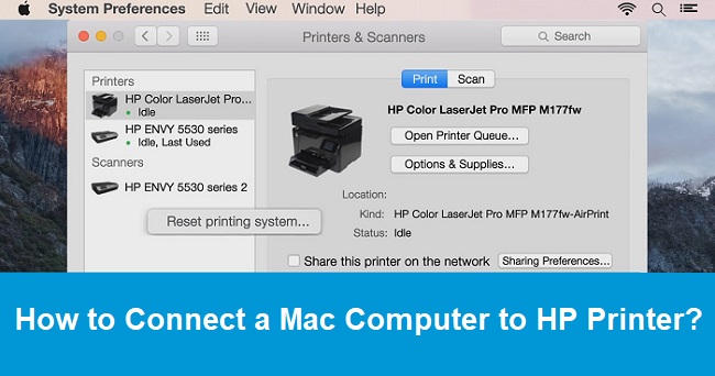 Connect a Mac Computer to HP Printer