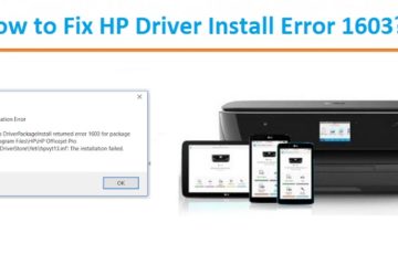 HP Driver Install Error 1603