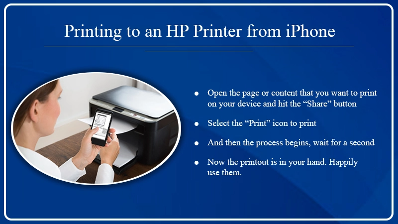 Printing to an HP Printer from iPhone infographics 1