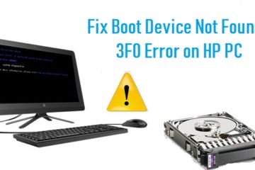 Fix Boot Device Not Found or 3F0 Error on HP PC