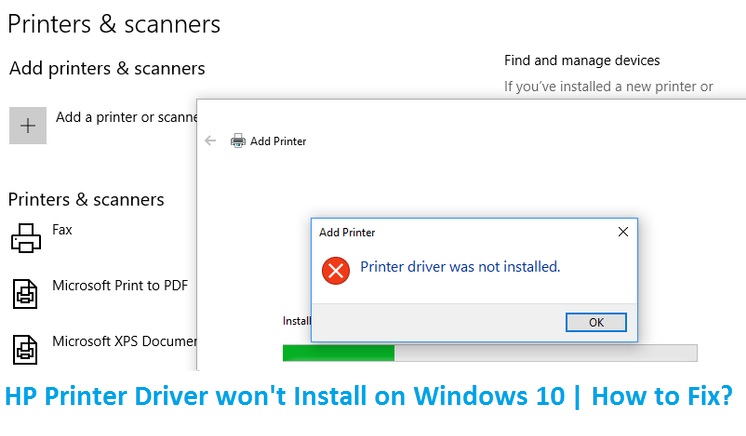 HP Printer Driver won’t Install on Windows 10 | How to Fix?